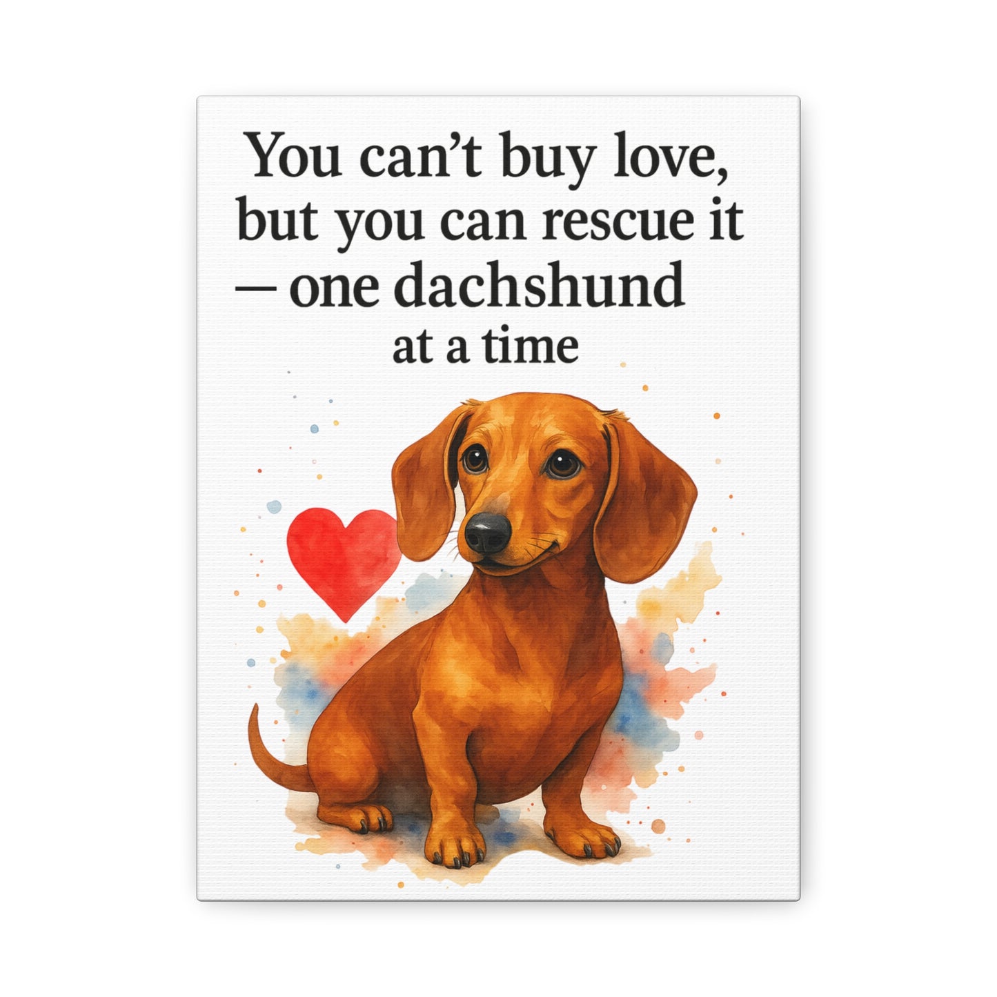 Dachshund Love Canvas Print
