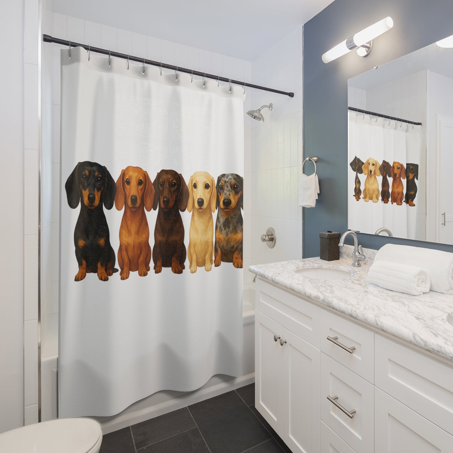 Adorable Dachshund Shower Curtain
