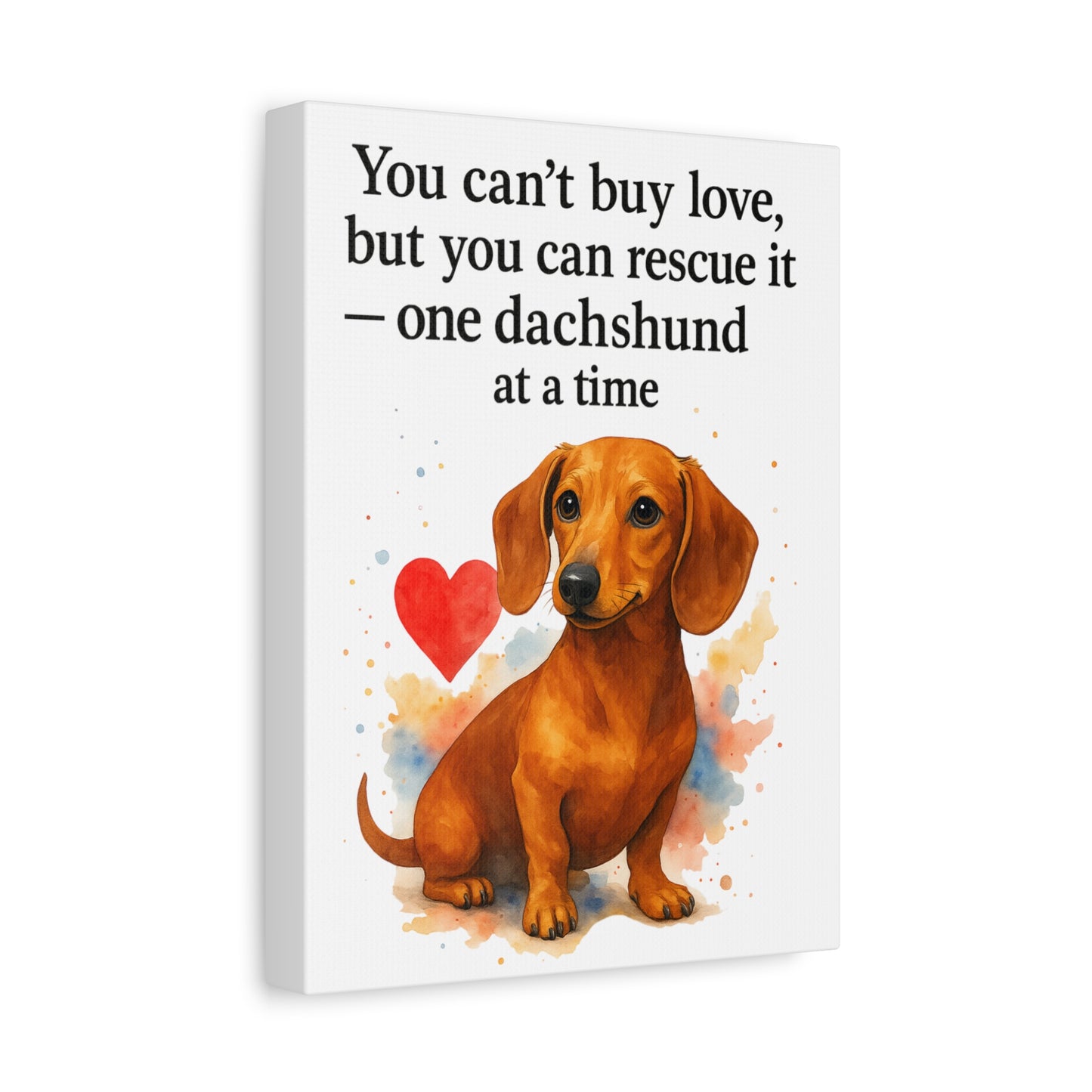 Dachshund Love Canvas Print