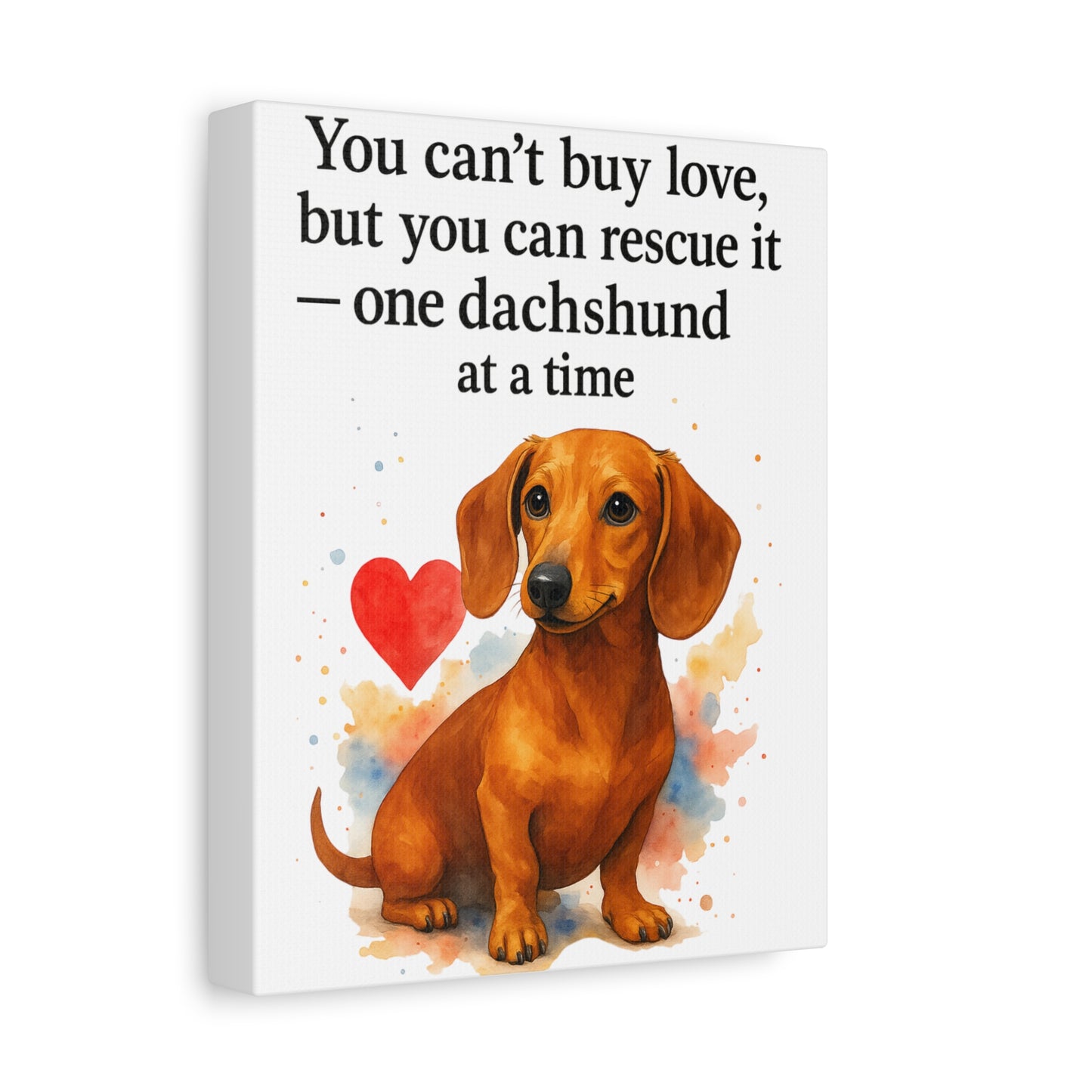 Dachshund Love Canvas Print